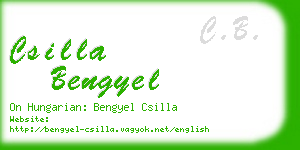 csilla bengyel business card